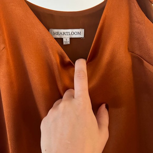 Revolve/ Heartloom Copper Silk Dress - Picture 2 of 3